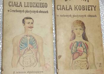 Budowa ciała ludzkiego 1901r. , budowa ciała kobiety 1925r. Atlas