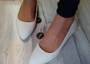 (40) Seria WideFit) Dzianinowe Baleriny wieczorowe, NOWE