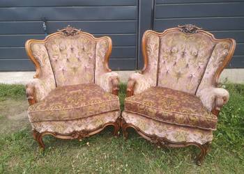 Komplet foteli barokowych, rzeźbionych