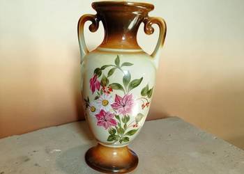 Wazon ceramiczny PRL Tulowice – ręcznie malowany – lata 70. – pamiątkowy, i