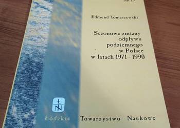 Sezonowe zmiany odpływu podziemnego w Polsce 1971-1990 Tomaszewski.