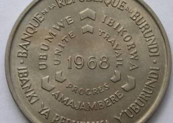 BURUNDI 10 FRANKÓW 1968 - STAN MENNICZY