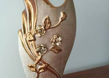 Wazon złoty róże 29 cm