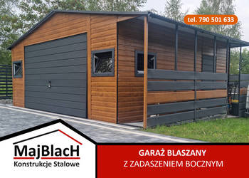 Garaż Blaszany z zadaszeniem bocznym - Garaże Blaszane  - Maj-Blach