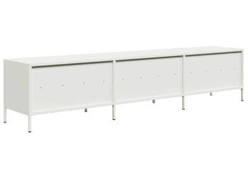 Szafka RTV biała 202x39x435 cm stal walcowana na zimno WM-851351