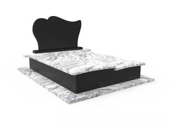 Nagrobek Granitowy Podwójny Premium Czarno Biały Viscount White z Montażem…