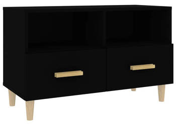 Szafka pod TV czarna 80x36x50 cm materiał drewnopochodny WM-812583