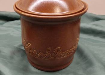 Stary ceramiczny pojemnik na czosnek