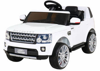 Land Rover Discovery 12V – Biały – Koła EVA, Pilot 2.4GHz, LED, Ekoskóra
