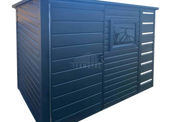Schowek - Domek Ogrodowy 2x1,5m + wiata 0,5m  Drzwi  okno dach TS1044