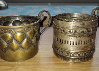 Stare uchwyty do szklanek - 2 sztuki.