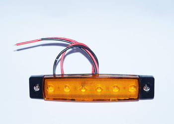 Lampa obrysowa 6 led pomarańczowa