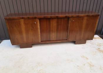 Komoda ART-DECO RTV Niska Orzech 182 Zgrabna Stara Antyk Po Renowacji.