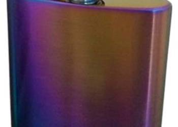 Tęczowa Piersiówka Stal Nierdzewna 210 ml Gentelo w Kartonowym Pudełku