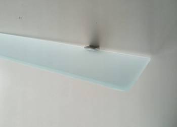 Półka szklana satynowa 60x12 cm z uchwytami – szkło matowe 6 mm do łazienki