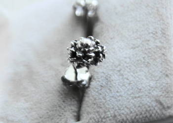 Kolczyki kwiatki srebro 925