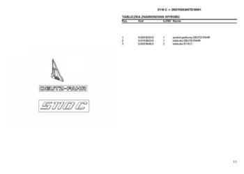 Katalog części Deutz Fahr 5C 5110C