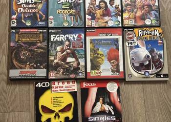 Gry PC, zestaw retro - Sims, Harry Potter, Rayman, Far Cry, Tomb Raider