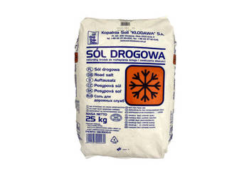 Sól drogowa Kłodawa paleta 1125kg worki po 25kg