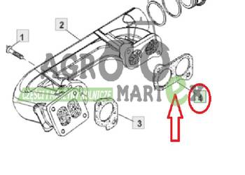 RE62776, R122503 USZCZELKA KOLEKTORA WYDECHOWEGO  JD