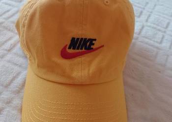 NIKE/Żółto - pomarańczowa czapeczka z daszkiem, czapka