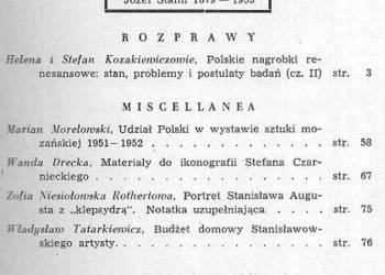 BIULETYN HISTORII SZTUKI - 1953 - NR 1 ROK XV