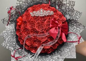 Bukiet walentynkowy - wieczne róże - prezent na walentynki