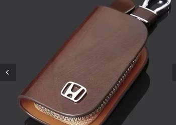 HONDA BRELOK ETUI NA KLUCZYKI SKÓRA NOWOCZESNY DESIGN BRĄZ