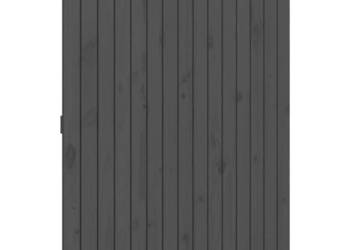 Wezgłowie łóżka szare 955x3x110 cm lite drewno sosnowe WM-824935