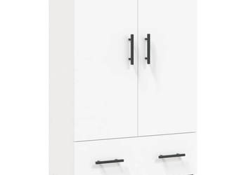 Wysoka szafka biała 695x31x115 cm materiał drewnopochodny WM-828260
