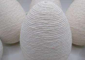 Jajko Egg Jajo Jajka styropianowe 9,5 cm sznurek ecru handmade