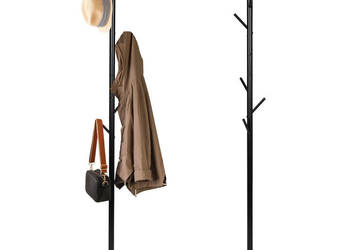 Stojący wieszak na ubrania prosty metalowy 7 haczyków 177 cm ModernHome