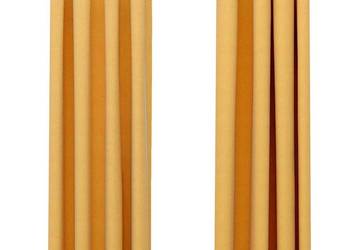 vidaXL Zasłony stylizowane na lniane, 2 szt., żółte, 140x175 cm(SKU:321192)