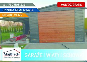 Garaż Blaszany + ZADASZENIE BOCZNE -  Garaże Blaszane -Maj-Blach