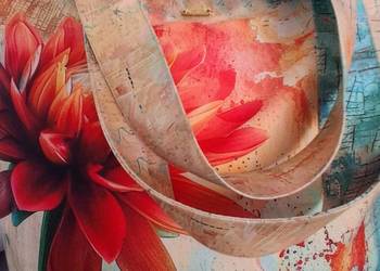 Handmade, wodoodporna torba, typu shopper, produkt Polski.