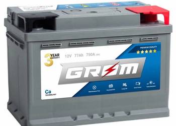 Akumulator 77Ah 750A GROM Premium  EN DTR Prawy Plus