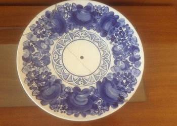 Fajansowa tarcza do zegara,śr. 37cm do rekonstrukcji -WŁOCŁAWEK lata 70/80