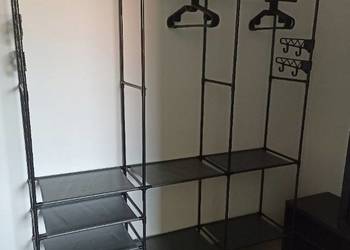 Wieszak garderoba szafa duży stojący do domu na ubrania czarny