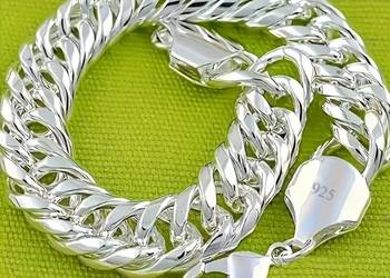 Bransoletka kubańska srebro 925.