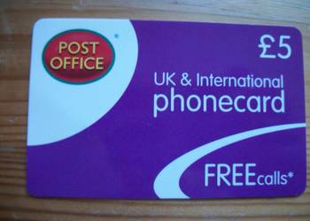 KARTA TELEFONICZNA ANGIELSKA