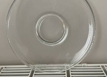 szklany talerz patera PRL