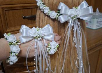 Zestaw komunijny bialo zielony