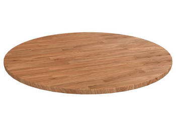 Okrągły blat do stolika jasnobrązowy Ø70x15 cm lity dąb WM-342962