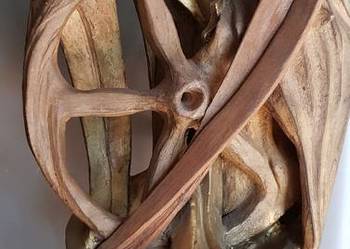 Rzeźba figura Święta Katarzyna ceramika syg. Art Deco