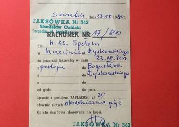 ( 1768 ) Rachunek Za Taksówkę, Gałuszyński