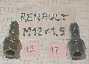 śruba koła M12x1.5 nowa klucz 17 lub 19 Renault-Dacia