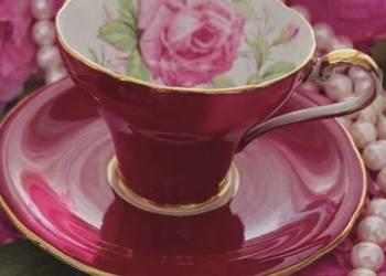 AYNSLEY*antyczna filiżanka do herbaty*porcelana kostna*lata 30-te