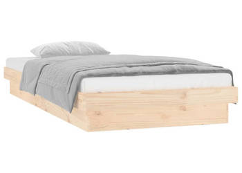 Rama łóżka z LED pojedyncza lite drewno 75x190 cm WM-819997