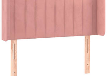 Zagłówek do łóżka z LED różowy 103x16x78/88 cm aksamit WM-3123521