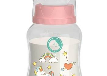 Butelka dla niemowląt 150 ml ze smoczkiem| Bez BPA| Różowa| AS